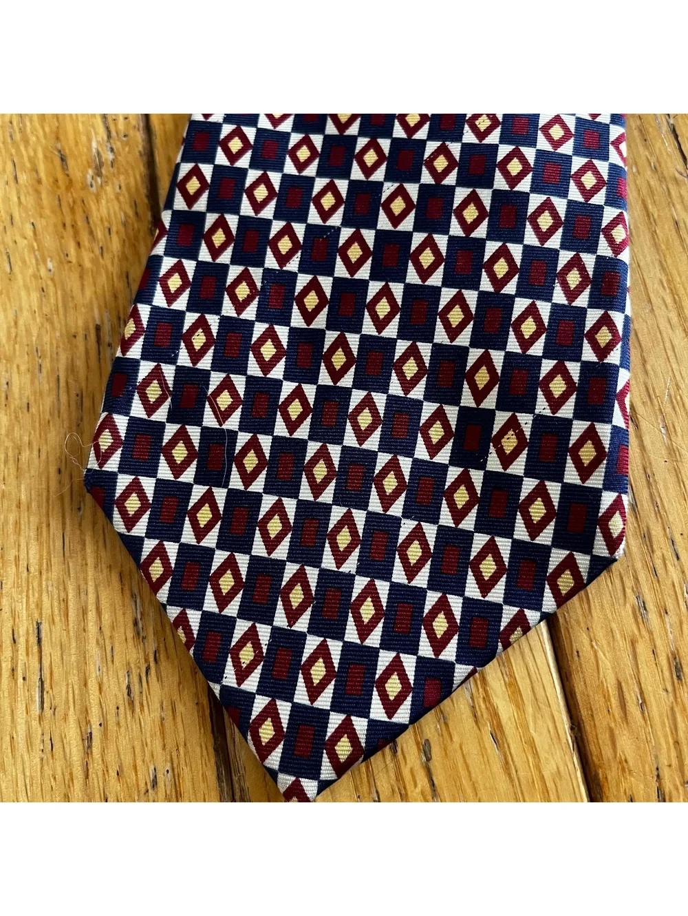 Brooks Brothers Men's Silk Geometric Pattern Tie
